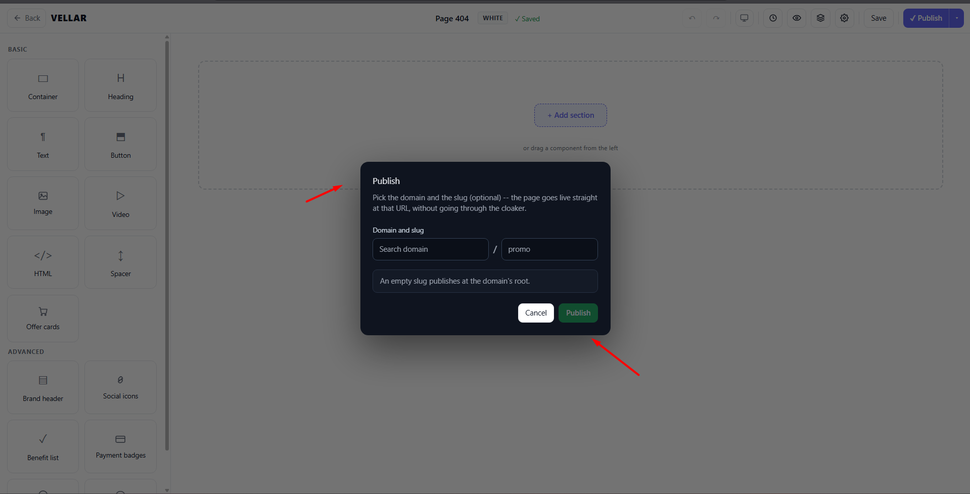 Publish to the domain